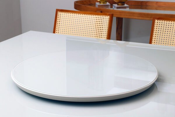 Prato Giratório 50 cm com Vidro Off White - Imagem 3